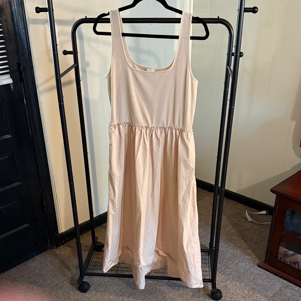 A New Day Tan Mixed Media Dress size L